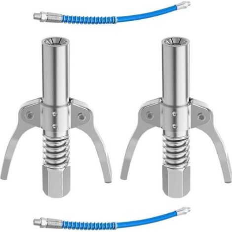 2X Coupler G pour Pompe Graisse avec Tuyau Flexible,avec Tous Les Pistolets Graisseurs 1/8 Embout Pompe Graisse, Coupleur pour Pompe Graisse, Raccord de Pistolet Graisse Compatible(2PCS) (1/3)