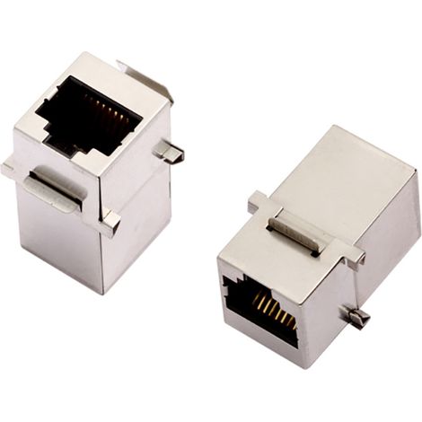 encitech 3101S-CAT6a Connecteur RJ45 Cat 6a 2101-0115-06 Double femelle Nombre de pôles 8P8C métal 1