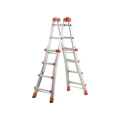 ÉCHELLE TÉLESCOPIQUE EN ALUMINIUM 4+4 ÉTAPES - AL020