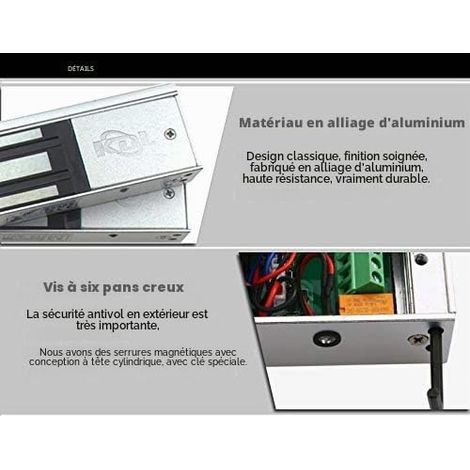 Magnetic Electric Lock Electromagnetic Lock Access Control System DC Magnetic Door Lock Outdoor Interior Security (1/4)