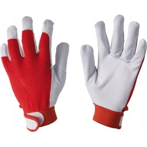 Guantes de trabajo de cuero para montaje, técnico 9 L (1/4)