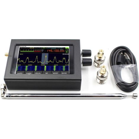 1.10C Écran IPS 3,5 pouces rétroéclairé Récepteur radio logicielle Malachite DSP Réduction du bruit Mode complet 50 kHz 2 GHz AM SSB NFM WFM (1/5)