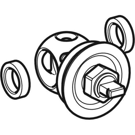 Geberit 243711002 Ensemble tête, pour robinet à bille encastré Geberit (1/2)