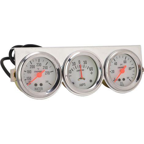 3-in-1 Universal-Instrumentensatz (52 mm): Amperemeter, Öldruckanzeige, Wassertemperaturanzeige für 12-V-Fahrzeuge (1/5)