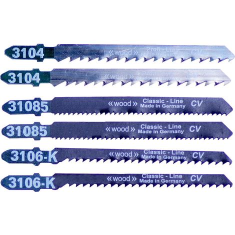 Coffret de 6 Lames de scie sauteuse pour bois 100 mm (1/2)