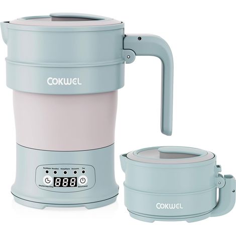 Bouilloire pliable, bouilloire électrique portable pliable de 0,7 L et 1000 W, bouilloire de camping électrique, petite bouilloire de voyage, ébullition rapide en 3 minutes (1/5)