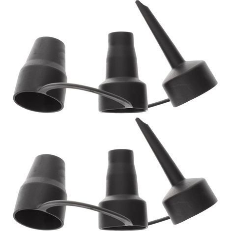 Lot de 2 Jeux de Pompe à air électrique Adaptateur Pompe à air 3 Tailles Pompe à air Buses de Rechange Adaptateur Portable Noir (1/5)