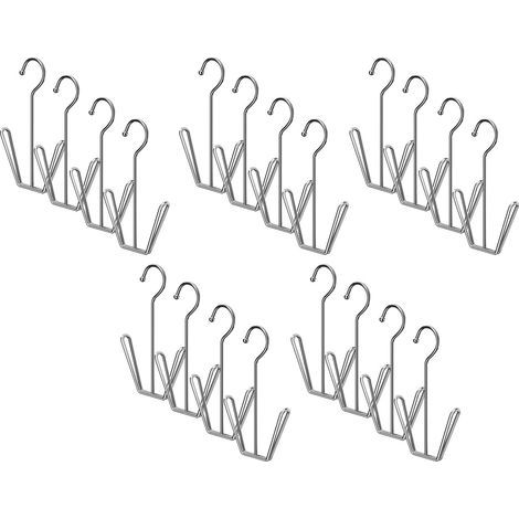 20pièces Séchoir à Chaussures Forme de U Cintre à Double Crochet Acier Inoxydable Porte-Chaussures Support pour Chaussures pour Balcon ou Dressing (1/5)