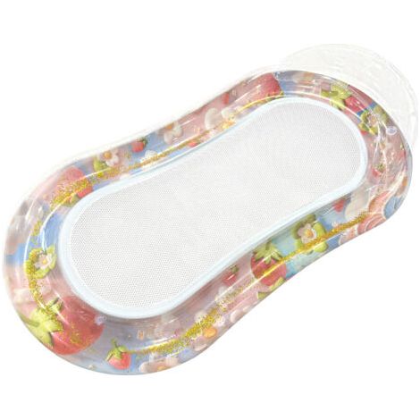 Umweltfreundliche, glitzernde, aufblasbare PVC-Schwimmplattform, Entspannungssitz mit Kissen, perfekt zum Entspannen am Pool, komfortabel und stilvoll. (1/5)
