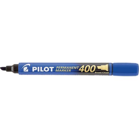 Pilot SCA-400-LE - 12 Marqueurs Permanents Pointe Biseautée Bleu (1/3)