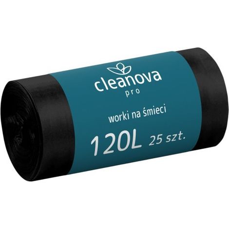 Sacchi per la spazzatura 120 l 25 pz. BLACK CLEANOVA