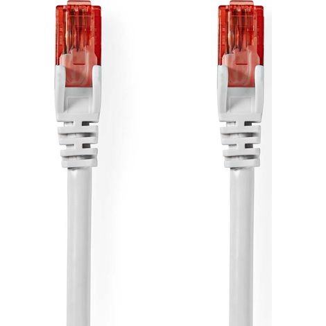 Nedis CAT6-Netzwerkkabel / RJ45 Stecker / RJ45 Stecker / U/UTP / 1.00 m / Rund / PVC / Weiss / Label