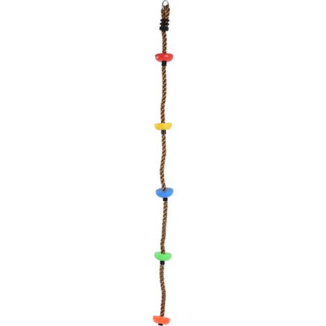 Corde de balançoire disque 194cm avec plateformes plastique multicolores pour enfants - Idéal balcon, cour, extérieur