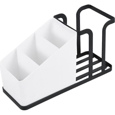 Porte-gobelets et couvercles, distributeur de gobelets à café réglable à 3 compartiments avec dosettes de café B (1/5)