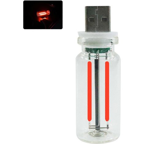 Multi-Color Veilleuse – Touch Dimming USB Powered – pour Chambre Desktop Gaming Room – Rouge (1/5)