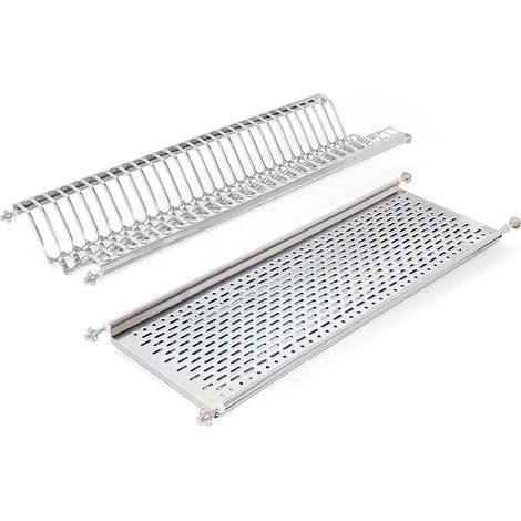 Emuca Scolapiatti a colonna, modulo 800 mm, Acciaio inossidabile
