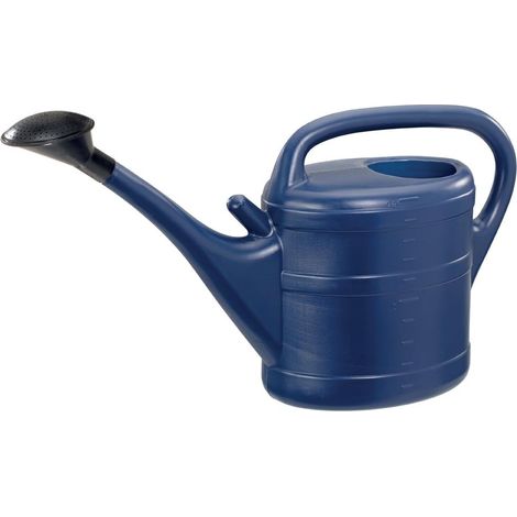 Arrosoir de Jardin 10 Litres - Bleu - Plastique Robuste - Avec Pomme d'Arrosage - Pour Entretien Floral et Potager - Poignée Ergonomique