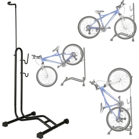 Fahrradstander einzeln hoch stabil aus metall schwarz