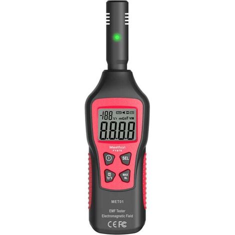 One-piece Nuclear Radiation Detector Electromagnetic Wave Radiation Tester Radiation Dosimeter (Red) -192 53.8 35mm MUMU