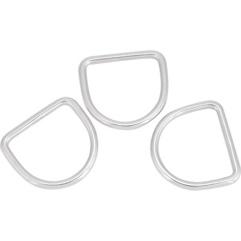 Lot de 3 anneaux en D en acier inoxydable pour sangles de lestage, accessoires d'escalade et de plongée (L) (1/5)