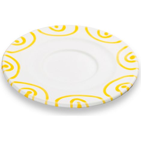 Gmundner Keramik Gelbgeflammt, Unterteller Kaffee Gourmet (Ø 16cm) (1/2)