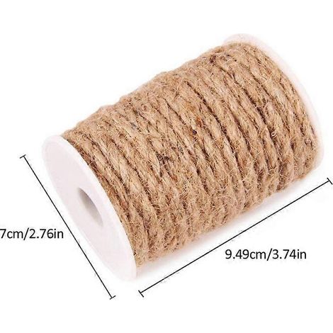 Cordes en sisal naturel de 10 m pour aire de jeux pour chats, fabrication artisanale, cordes en jute de 4 à 10 mm pour décoration de lampes, cordes à nouer, emballage