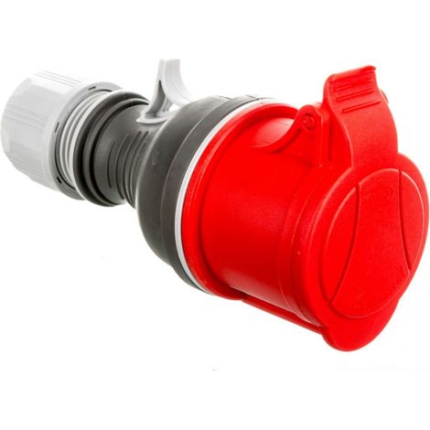 Prise 32 A 4 pôles - Rouge - Portable - IP44 - Finition haut de gamme - Système Twist