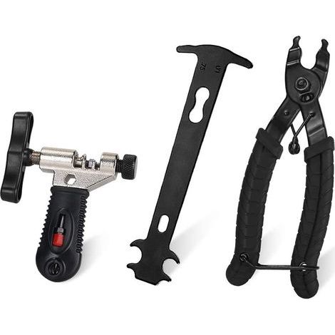 Fahrradketten-Reparaturset (3-teiliges Set): Kettenschneider, Kettenzange, Verschleißanzeiger, Fahrradketten-Demontage- und Inspektionsset. (1/5)