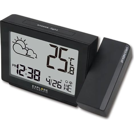 Explore Scientific RPW3001 Digitaler Wecker Schwarz