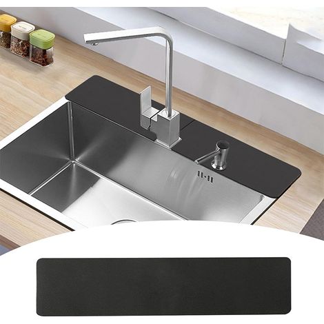 Tapis de protection pour évier de cuisine, tapis de robinet poreux à séchage rapide DIY, tapis de protection pour plan de travail de salle de bain, protection absorbante et anti-éclaboussures pour pla (1/5)