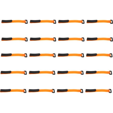 Sangle en Nylon avec Boucle et Attache Auto-agrippante pour Câbles, 20x200mm (1/5)