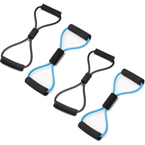 Bande élastique de résistance, en forme de huit, en caoutchouc latex, pour le renforcement musculaire. (1/5)