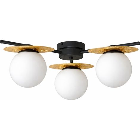 Deckenleuchte 3xE14 Luma Schwarz Gold Keter Lighting (1/5)