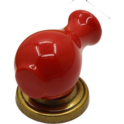 Colored Ceramic Wine Bottle Holder 5.3cm Vintage Ceramic (Red) (1/5)