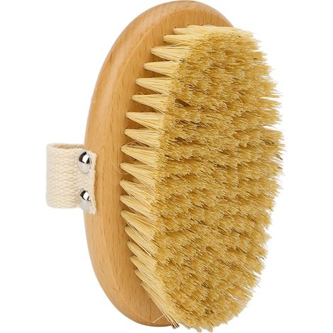 Brosse corporelle en bois de hêtre pour raffermir la peau, gommage profond et massage jambes et pieds (1/5)