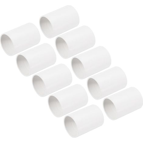 10Pcs PVC Tube PVC Conduit Coupler Raccords Droits 32 mm Blanc (1/5)