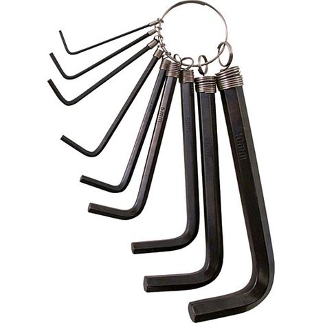 CHIAVE ALLEN CORTA ANELLO 9P - 1,5-10 MM
