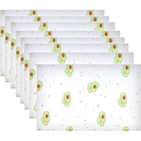 8 Pièces Tapis de Frigo EVA Antiderapant Non-Adhésif, Tapis Frigo en EVA, Tapis de Réfrigérateur Lavable, Plastique Tapis (1/5)