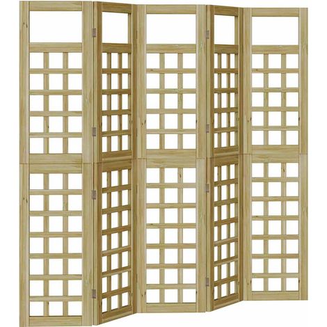 Brise-vue 5 pcs Marron 200 x 180 cm Pin imprégné CFW589914 (1/5)