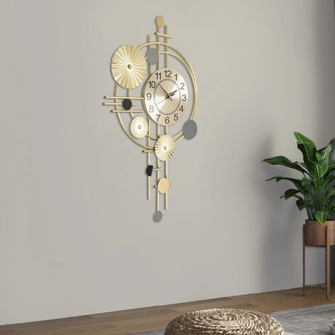 Kunst Eisen Moderne Dekoration Uhr, Wand-Stimmung Uhr, kreative Heimdekoration, 45  78cm, geeignet für Wohnzimmer, Schlafzimmer, Büro, Esszimmer