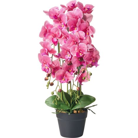 Pianta artificiale in vaso Orchidea con vaso rosa 65 cm Orchid (1/5)