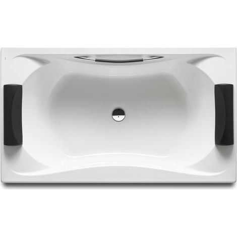 Roca – Baignoire rectangulaire 2 places 1900 x 1100mm – Acrylique blanc – Capacité 285 litres – Installation encastrée ou à poser (1/3)