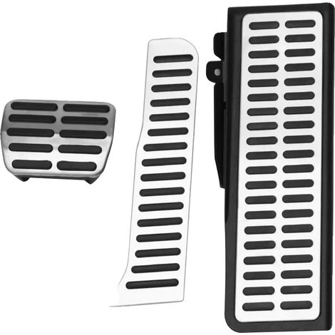 Pedales de acelerador y freno, acero inoxidable, compatibilidad universal, estilo 1 AT con resto (1/2)