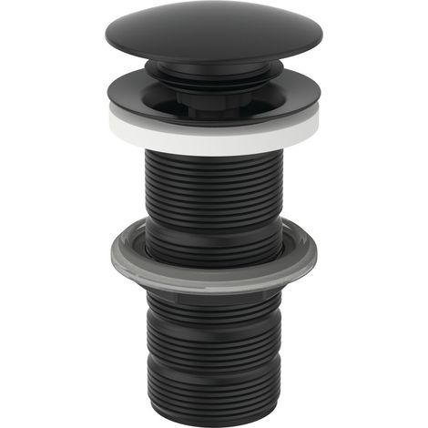 Ideal Standard - Juego de desagüe Click-Clack para lavabos sin rebosadero, negro E1483XG (1/2)