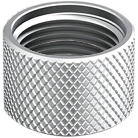 Pair Capuchon d'étanchéité, laiton massif épais plaqué chrome G1/2\", embout fileté femelle avec geste d'étanchéité NBR, écrou d'obturation par compression, capuchon de raccords de plomberie pour (1/5)