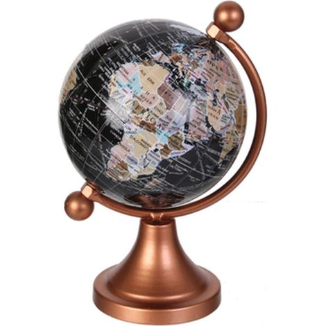 Globe terrestre petit format en métal (1/2)