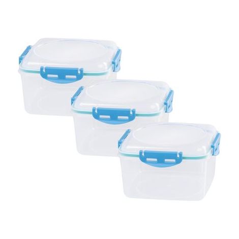 Dose MagicHome Lunchbox Set YH309, Set 3 Stk., 1200 ml, 170x170x126 mm, quadratisch, Clip