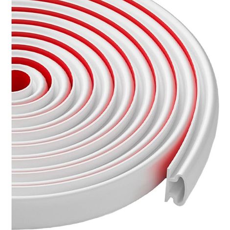 Joint Porte, 6m (L) x 10mm (B) x 6mm (D), Joint Porte Entree, Joint de Porte, Joint de Porte D'entrée, Joint Fenetre, Joint Caoutchouc Porte, Blanc, Insonorisation, Flexible, étanche (1/5)