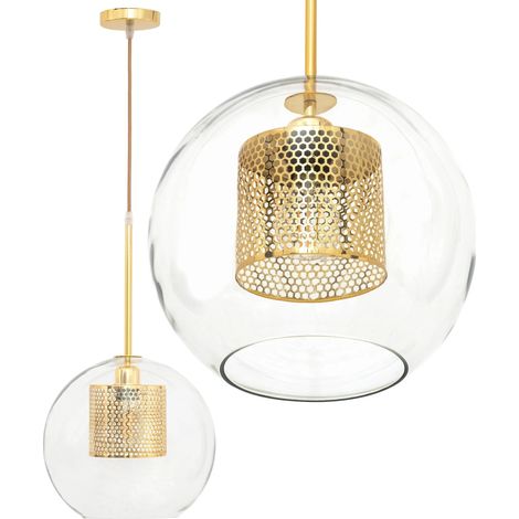 HÄNGELAMPE GLAS GOLD LOFT APP554-1CP 20CM (1/5)