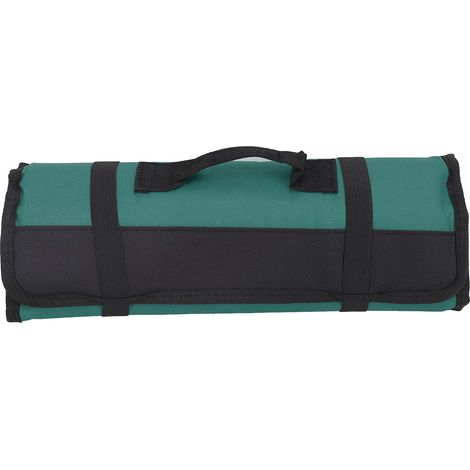 Multifunktionale Kochmessertasche mit 20 Fächern, tragbarer Aufbewahrungskoffer mit Messerschutz, ideal für Zuhause, Küche, Reisen und Camping (grün). (1/5)